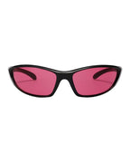 Lunette de vitesse techno - Galapala G001⎜FRAGMENT - monture noire - verres magenta - vue de face