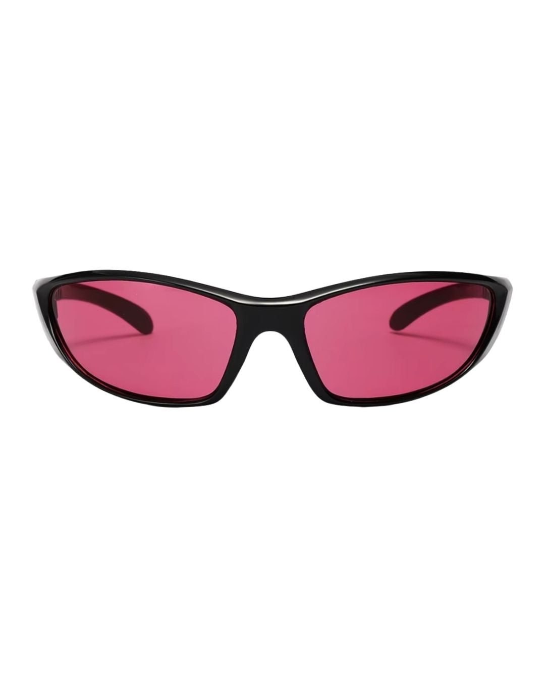 Lunette de vitesse techno - Galapala G001⎜FRAGMENT - monture noire - verres magenta - vue de face