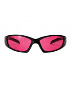 Lunette de vitesse techno - Galapala G002⎜HORIZON - monture noire - verres magenta - vue de face