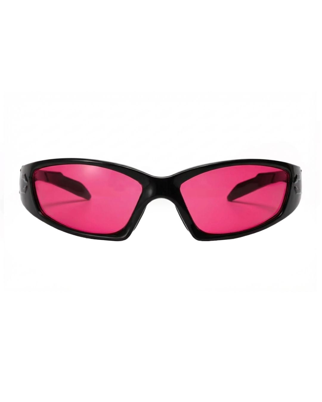 Lunette de vitesse techno - Galapala G002⎜HORIZON - monture noire - verres magenta - vue de face