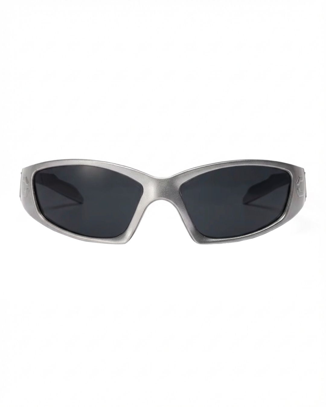 Lunette de vitesse techno - Galapala G002⎜HORIZON - monture argentée - verres noirs - vue de face