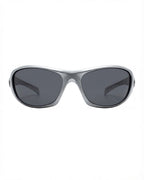 Lunette de vitesse Y2K - Galapala G003⎜PRISM - monture grise - verres noirs - vue de face