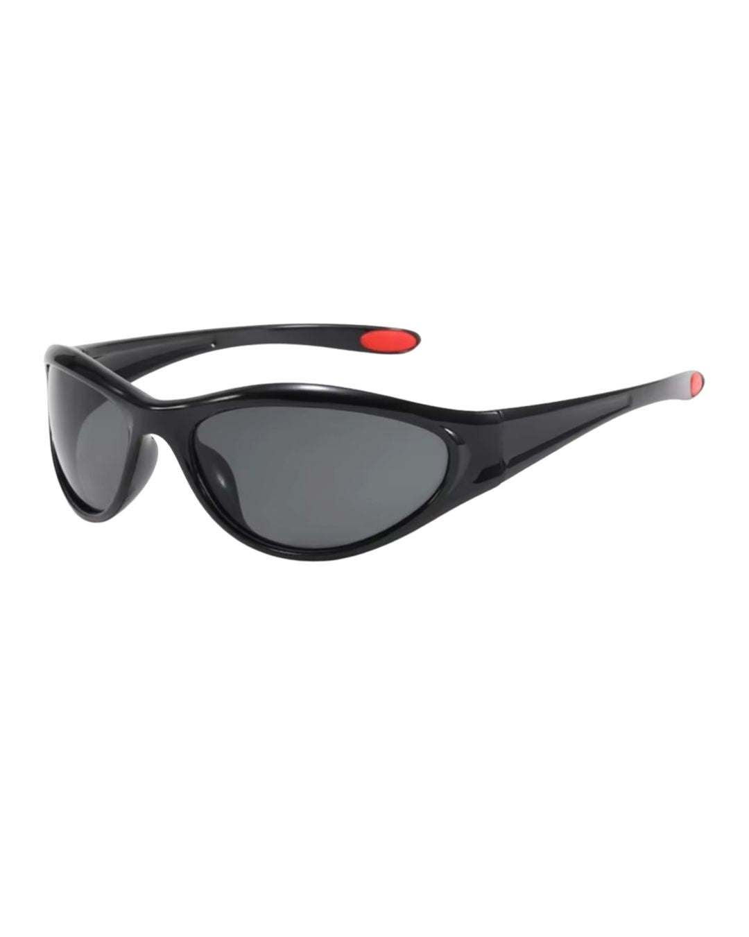 Lunette de vitesse futuriste - Galapala G004⎜NEXUS - monture noire - verres noirs - vue de profil