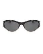 Lunette de vitesse futuriste - Galapala G004⎜NEXUS - monture noire/transparente - verres noirs - vue de face