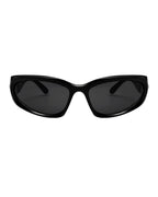 Lunette de vitesse techno - Galapala G006⎜HALO - monture noire - verres noirs - vue de face