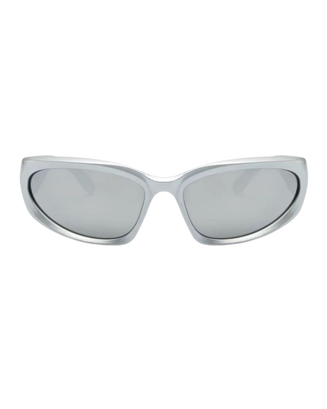 Lunette de vitesse techno - Galapala G006⎜HALO - monture argentée - verres argentés - vue de face