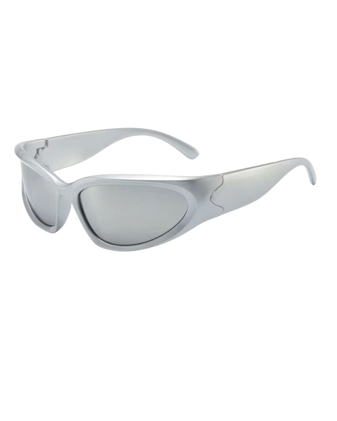 Lunette de vitesse techno - Galapala G006⎜HALO - monture argentée - verres argentés - vue de profil