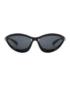 Lunettes originales futuristes - Galapala G008⎜TILT - monture noire - verres noirs - vue de face