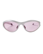 Lunette de vitesse - Galapala G009⎜FASEN - monture argentée - verres roses - vue de face