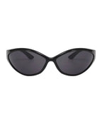 Lunette de vitesse techno - Galapala G010⎜STATIK - monture noire - verres noirs - vue de face