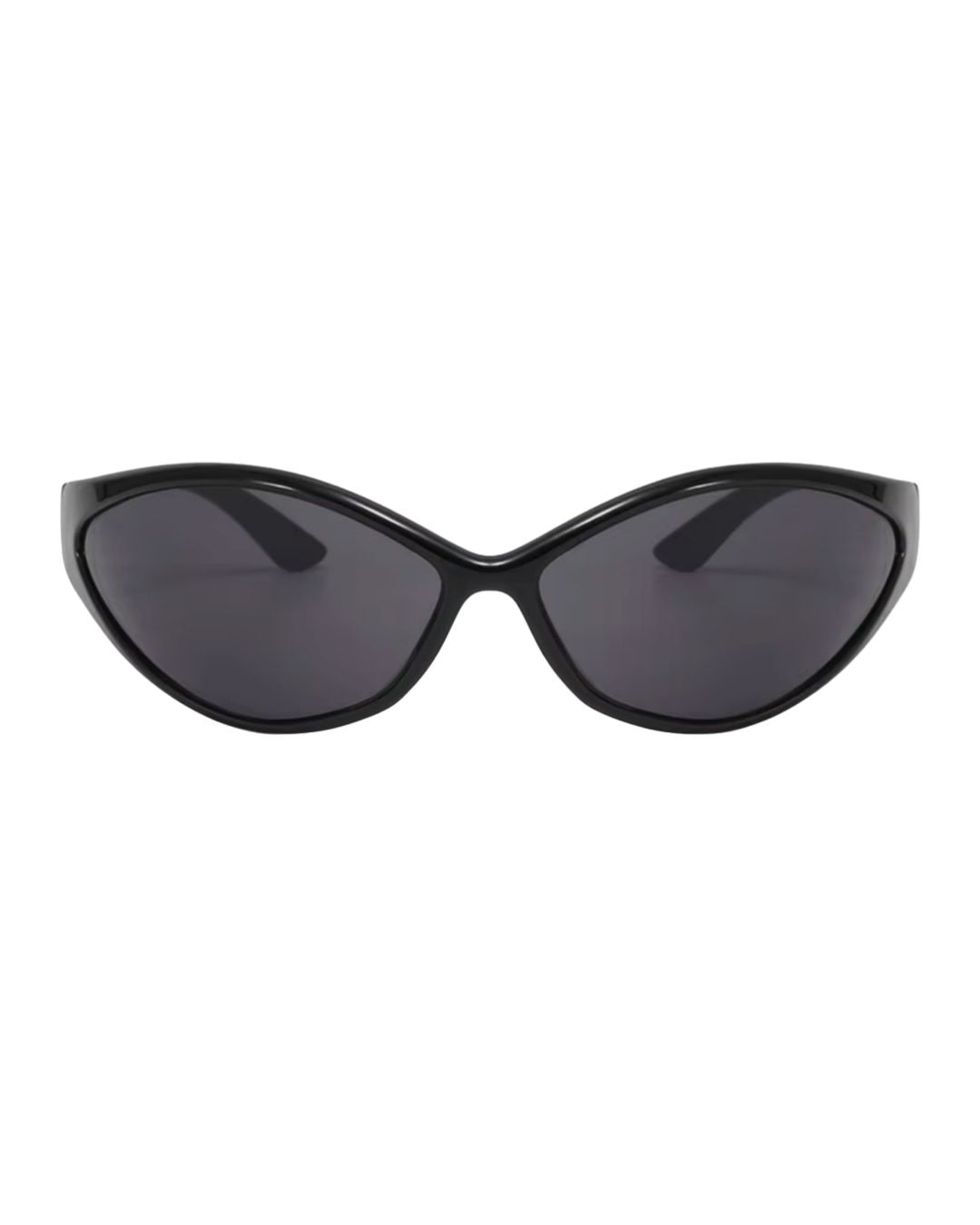 Lunette de vitesse techno - Galapala G010⎜STATIK - monture noire - verres noirs - vue de face
