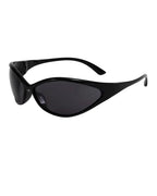 Lunette de vitesse techno - Galapala G010⎜STATIK - monture noire - verres noirs - vue de profil