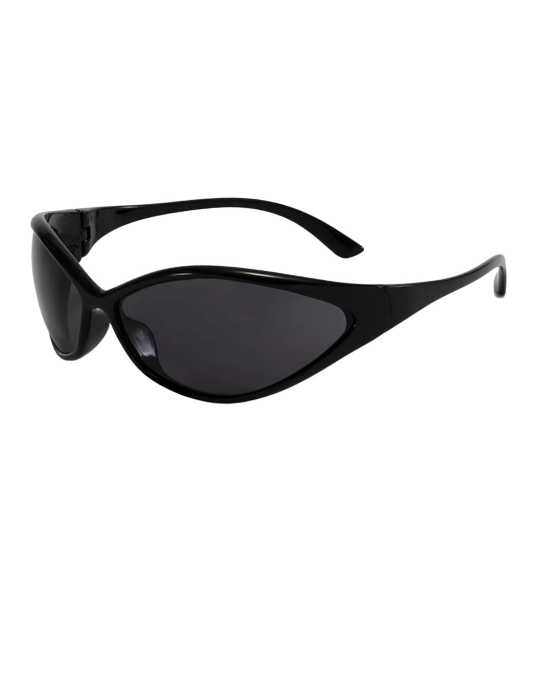 Lunette de vitesse techno - Galapala G010⎜STATIK - monture noire - verres noirs - vue de profil