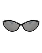 Lunette de vitesse techno - Galapala G010⎜STATIK - monture noire - verres argentés - vue de face