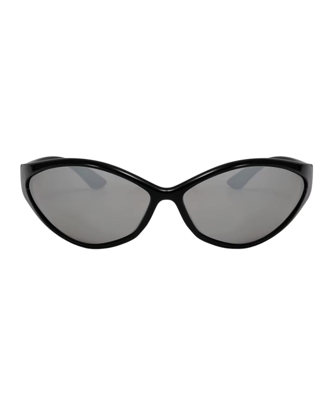 Lunette de vitesse techno - Galapala G010⎜STATIK - monture noire - verres argentés - vue de face
