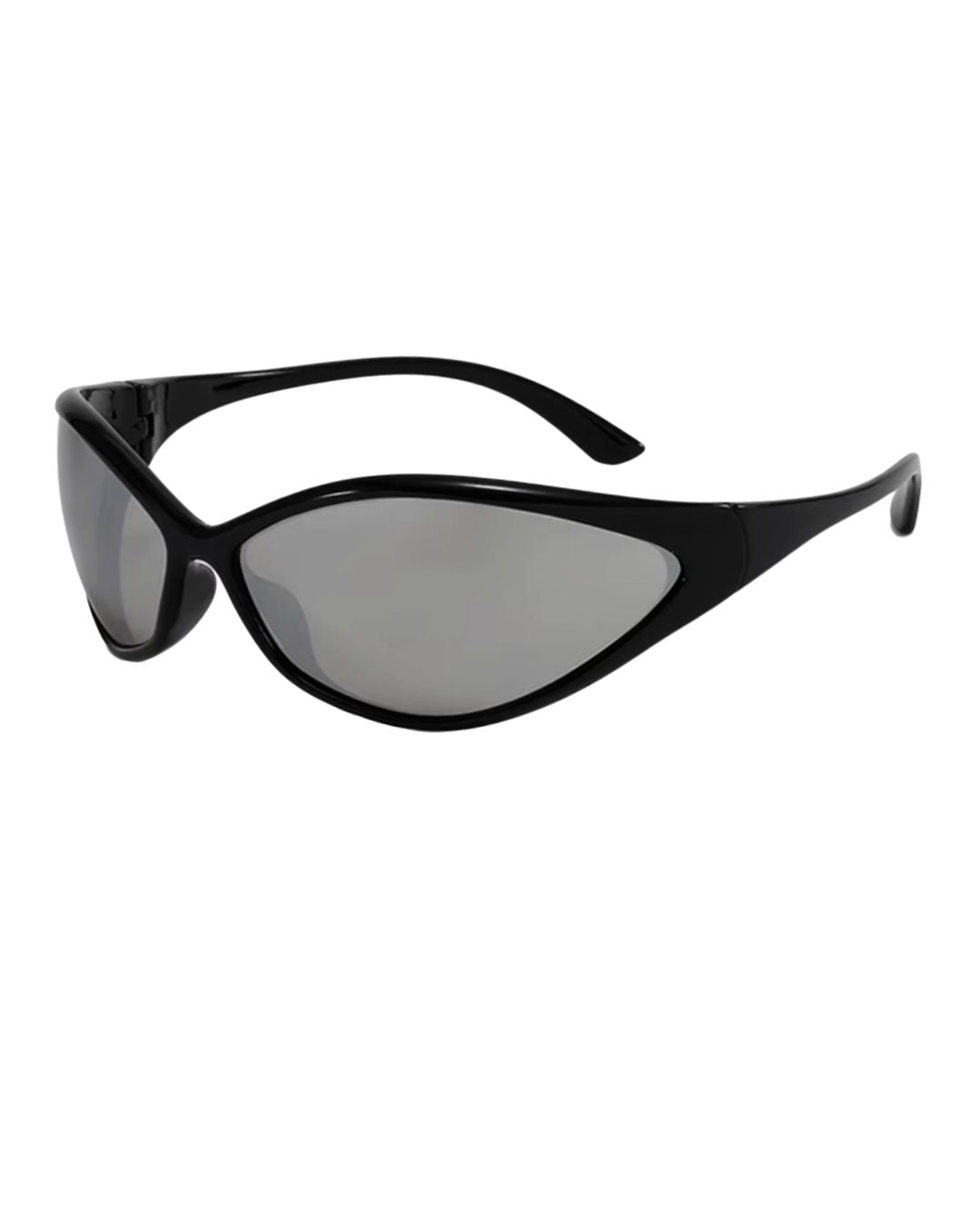 Lunette de vitesse techno - Galapala G010⎜STATIK - monture noire - verres argentés - vue de profil