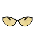Lunette de vitesse techno - Galapala G010⎜STATIK - monture noire - verres jaunes - vue de face