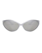 Lunette de vitesse techno - Galapala G010⎜STATIK - monture argentée - verres argentés - vue de face