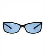 Lunette de vitesse Y2K - Galapala G011⎜ORION - monture noire - verres bleus - vue de face