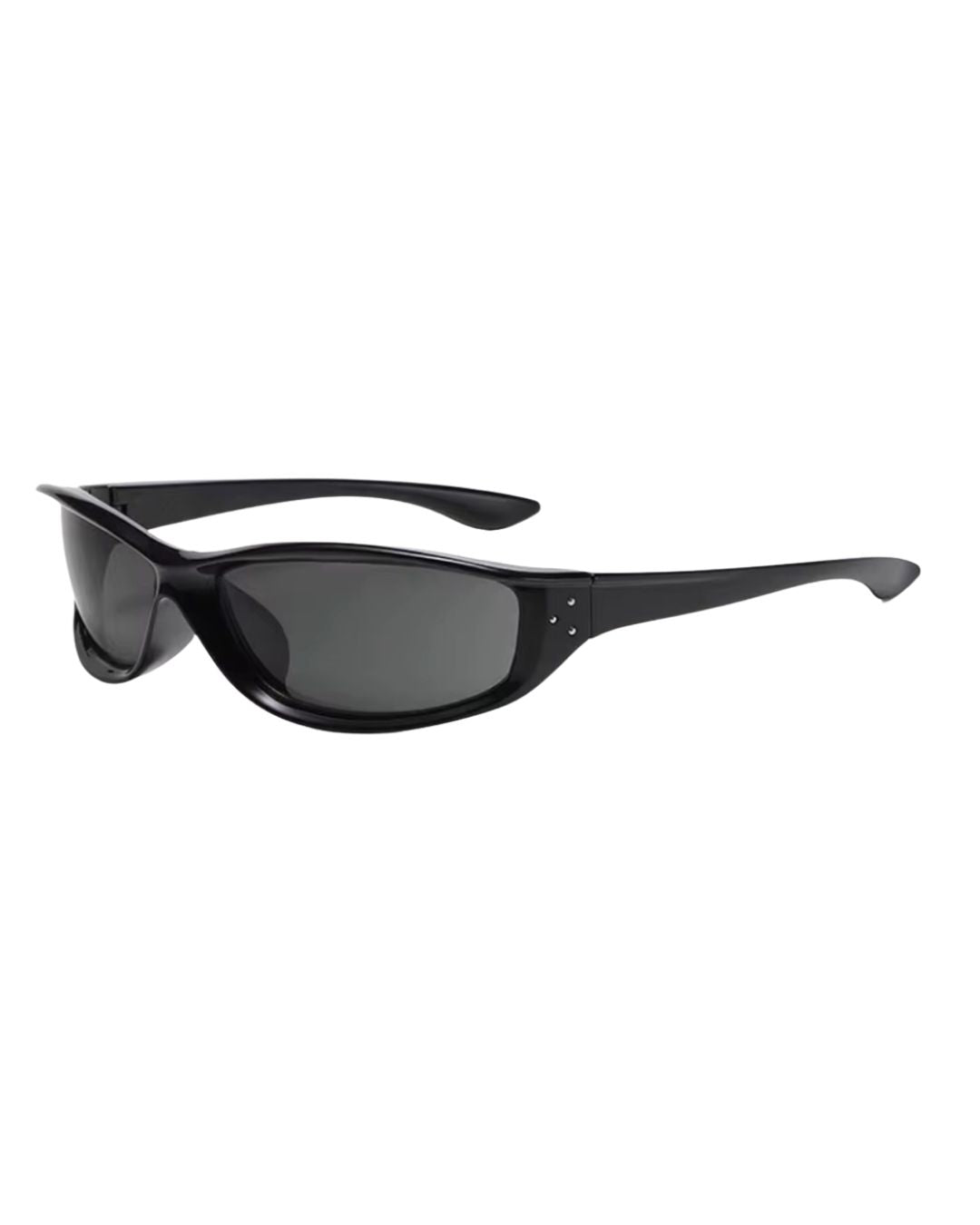 Lunette de vitesse Y2K - Galapala G013⎜PROTO - monture noire - verres noirs - vue de profil