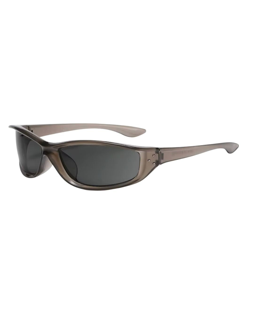 Lunette de vitesse Y2K - Galapala G013⎜PROTO - monture grise - verres noirs - vue de profil