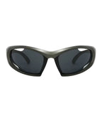Lunettes originales futuristes - Galapala G014⎜ARANO - monture bronze - verres noirs - vue de face