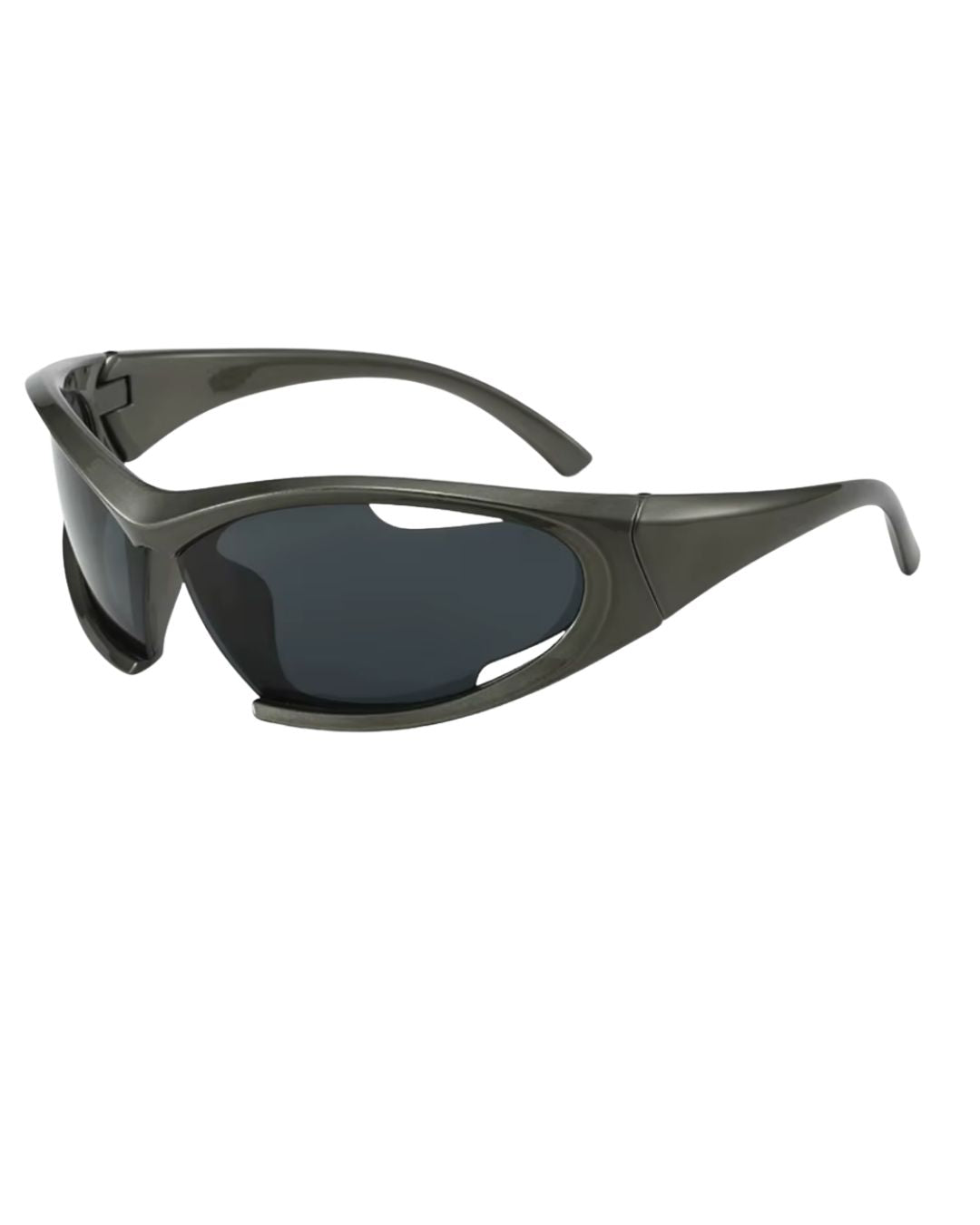 Lunettes originales futuristes - Galapala G014⎜ARANO - monture bronze - verres noirs - vue de profil