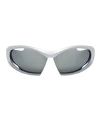 Lunettes originales futuristes - Galapala G014⎜ARANO - monture argentée - verres argentés - vue de face