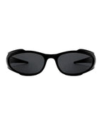 Lunette de vitesse techno - Galapala G015⎜PHANTOM - monture noire - verres noirs - vue de face