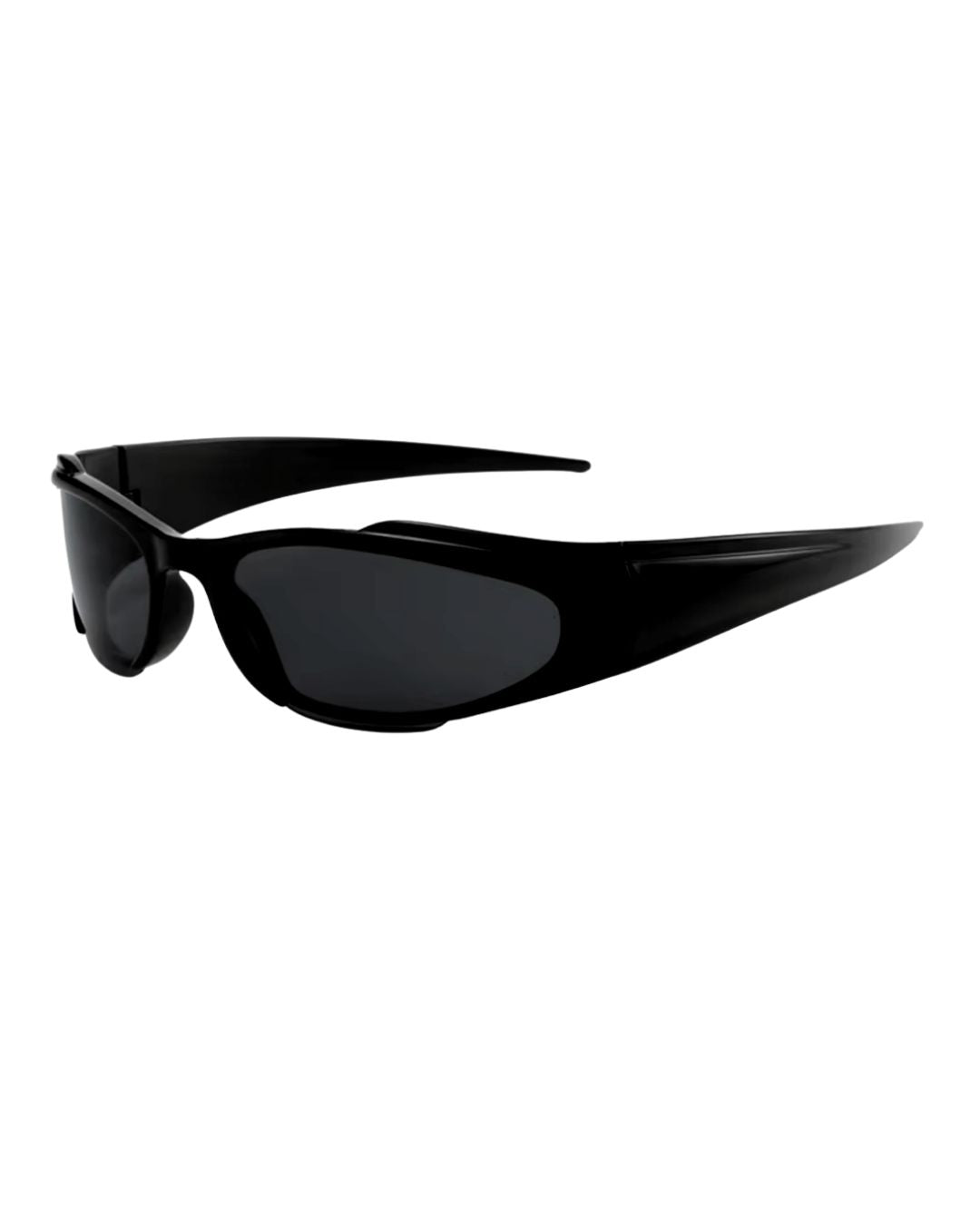 Lunette de vitesse techno - Galapala G015⎜PHANTOM - monture noire - verres noirs - vue de profil
