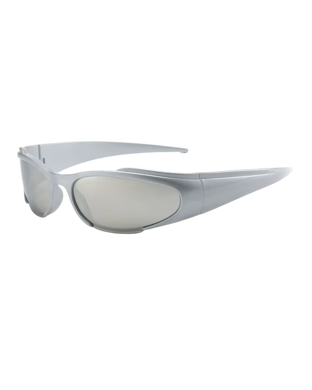 Lunette de vitesse techno - Galapala G015⎜PHANTOM - monture argentée - verres argentés - vue de profil