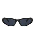Lunettes originales Y2K - Galapala G016⎜CYPHER - monture noire - verres noirs - vue de face