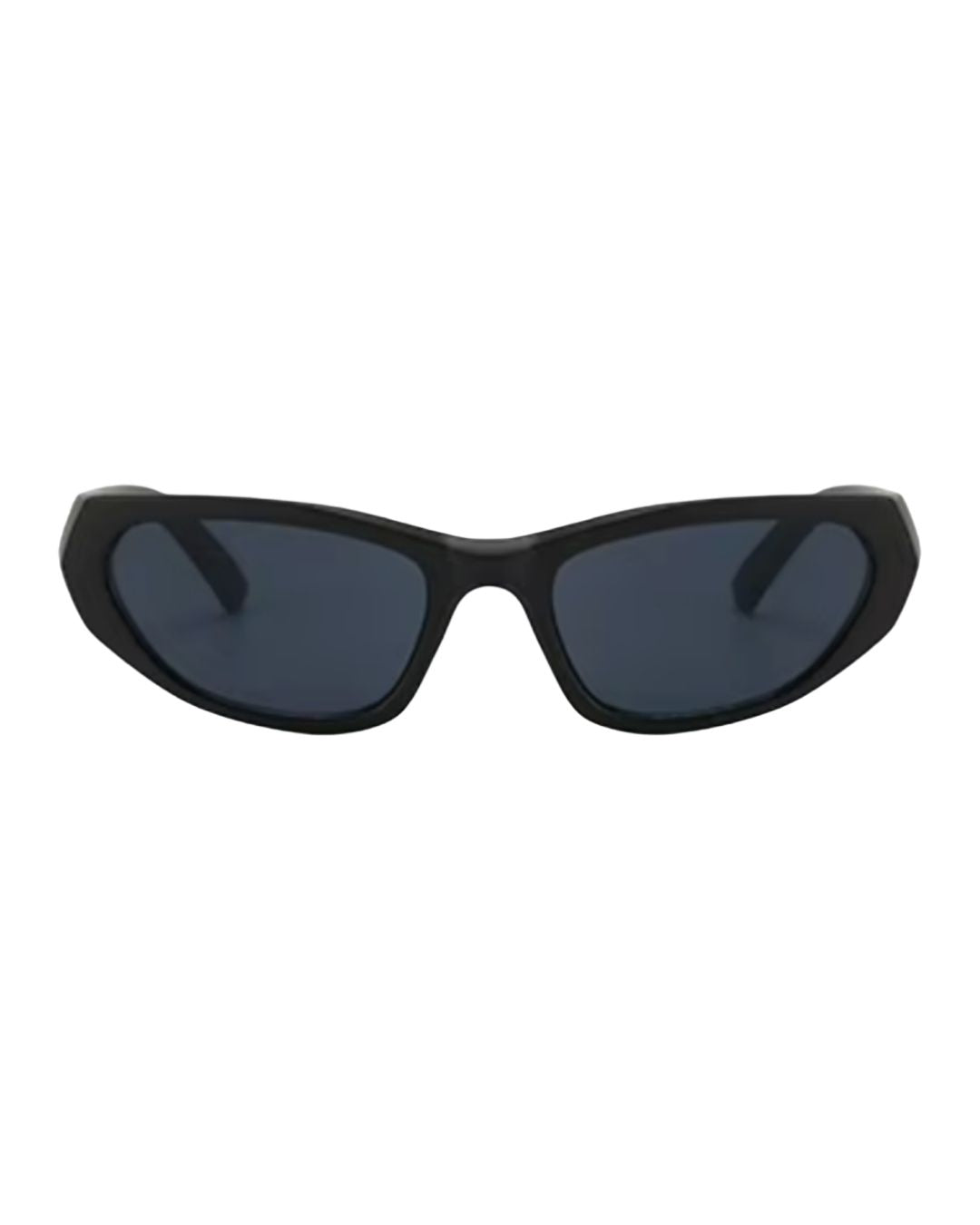 Lunettes originales Y2K - Galapala G016⎜CYPHER - monture noire - verres noirs - vue de face