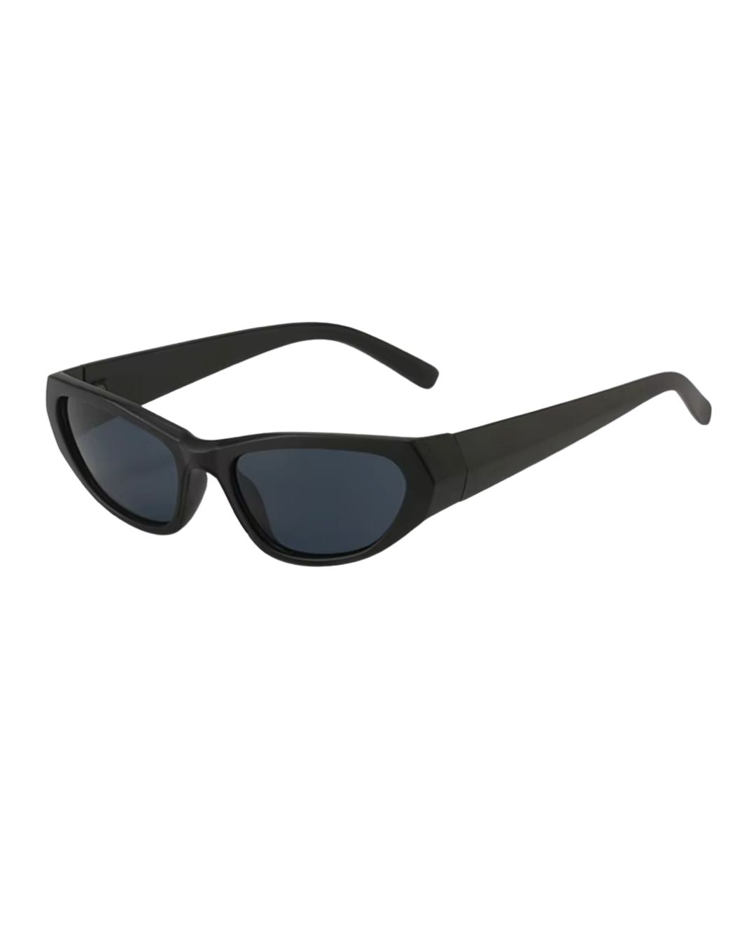 Lunettes originales Y2K - Galapala G016⎜CYPHER - monture noire - verres noirs - vue de profil