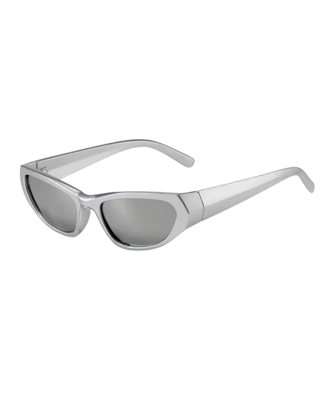 Lunettes originales Y2K - Galapala G016⎜CYPHER - monture argentée - verres argentés - vue de profil