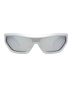 Lunette originale - Galapala G017⎜SKIM - monture argentée - verres argentés - vue de face