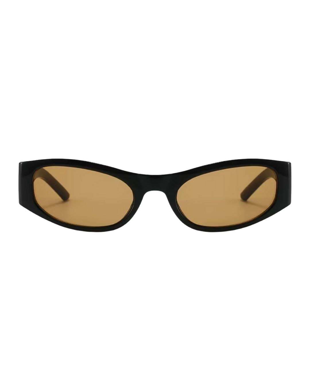 Lunette noir originale - Galapala G020⎜ATMOS - monture noire - verres ambrés - vue de face