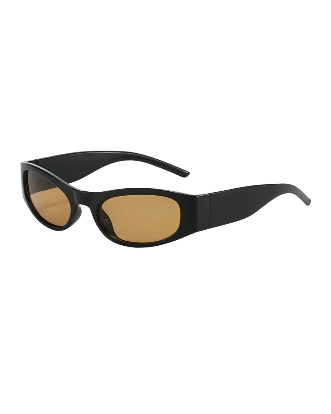 Lunette noir originale - Galapala G020⎜ATMOS - monture noire - verres ambrés - vue de profil